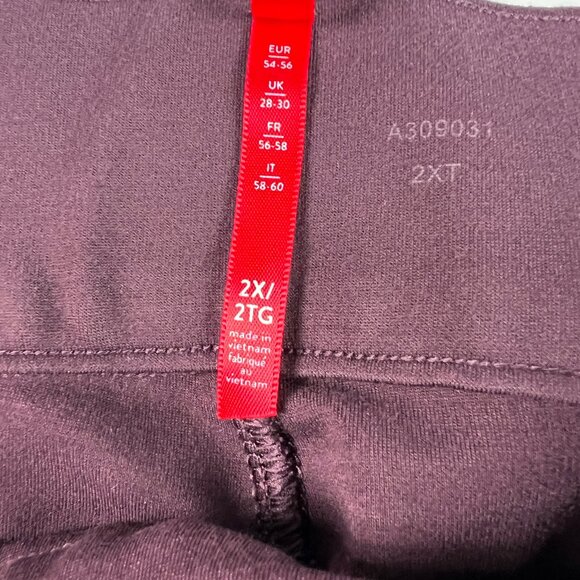 Spanx Pants Women's 36x28* Ponte Slim Straight High Rise Purple Stretch Tag XXL - Picture 7 of 16